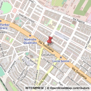 Mappa Via Tuscolana, 739, 00174 Roma, Roma (Lazio)