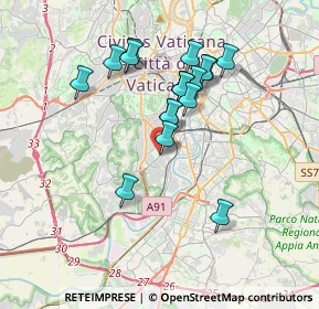 Mappa Via Portuense, 00149 Roma RM, Italia (3.33667)