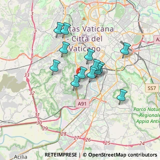 Mappa Via Dionisi Antonio, 00151 Roma RM, Italia (2.90846)