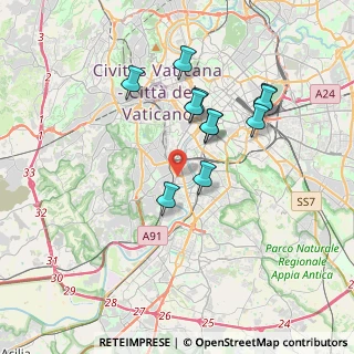 Mappa Via Ulisse Dini, 00146 Roma RM, Italia (3.45182)