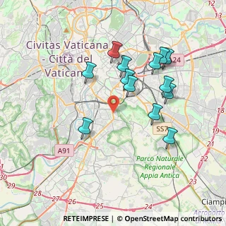 Mappa Via Cesare Federici, 00147 Roma RM, Italia (3.74077)