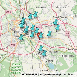 Mappa Via dell'Aquila Reale, 00169 Roma RM, Italia (7.09588)