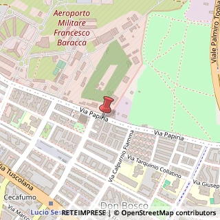 Mappa Via Papiria, 52, 00175 Roma, Roma (Lazio)