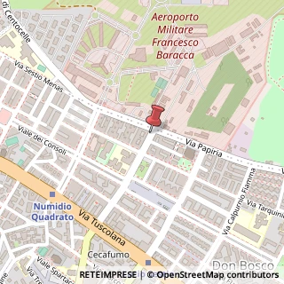 Mappa Via dell'Aeroporto,  155, 00175 Roma, Roma (Lazio)