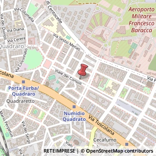 Mappa Viale dei Consoli,  112, 00175 Roma, Roma (Lazio)
