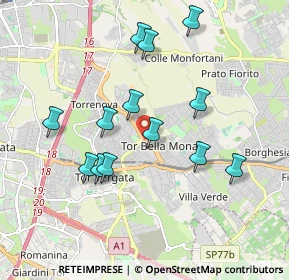 Mappa Tor Bella Monaca, 00030 Monte Porzio Catone RM, Italia (1.89462)