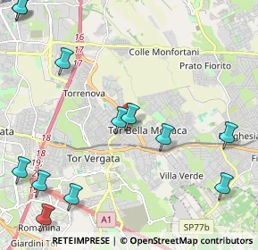 Mappa Tor Bella Monaca, 00030 Monte Porzio Catone RM, Italia (3.08583)