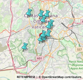 Mappa Via Circonvallazione Gianicolense, 00149 Roma RM, Italia (2.58091)