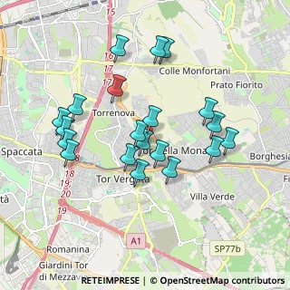 Mappa Via Orazio Borgianni, 00133 Roma RM, Italia (1.849)