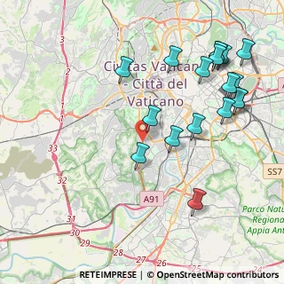 Mappa Colli Portuensi- Monteverde, 00151 Roma RM, Italia (5.03778)