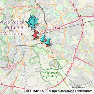 Mappa Via del Velodromo, 00179 Roma RM, Italia (3.86636)