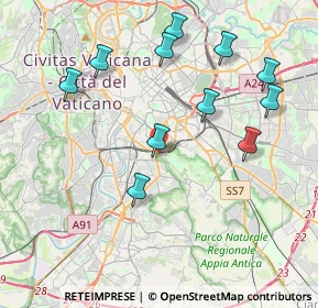 Mappa Via della Travicella, 00145 Roma RM, Italia (4.43455)