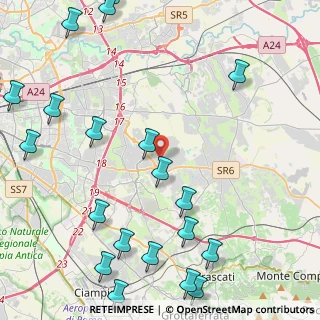 Mappa Via Francesco Merlini, 00133 Roma RM, Italia (6.4405)