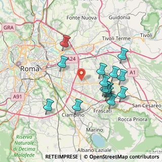 Mappa Via Luigi Manfredini, 00133 Roma RM, Italia (7.43467)