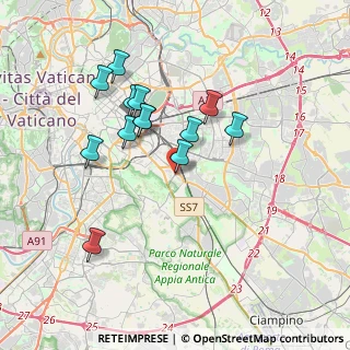 Mappa Via dell'Arco di Travertino, 00181 Roma RM, Italia (3.52231)