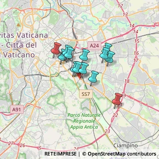 Mappa Via dell'Arco di Travertino, 00181 Roma RM, Italia (2.47231)