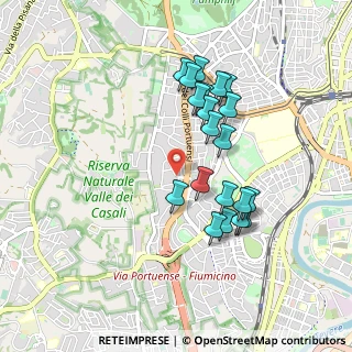 Mappa Via Pier Vettori, 00151 Roma RM, Italia (0.8805)