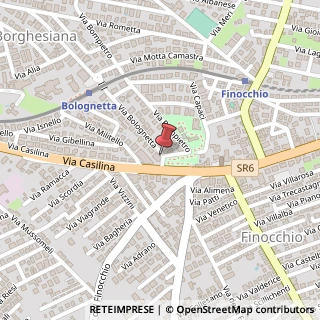 Mappa Via bolognetta 1/c, 00132 Roma, Roma (Lazio)