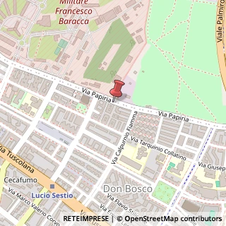 Mappa Via Papiria, 64, 00175 Roma, Roma (Lazio)