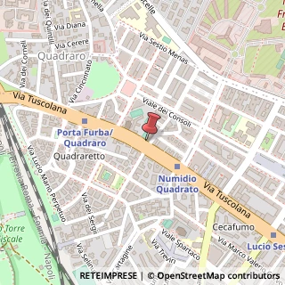 Mappa Via Tuscolana, 625, 00174 Roma, Roma (Lazio)
