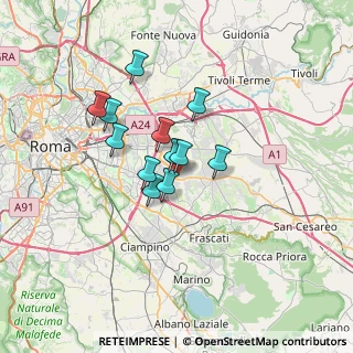 Mappa Via Achille Bertelli, 00133 Roma RM, Italia (5.10917)