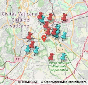 Mappa Via della Caffarella, 00178 Roma RM, Italia (3.09167)
