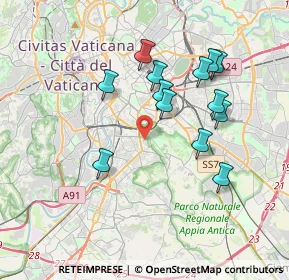 Mappa Via Carlo Conti Rossini, 00147 Roma RM, Italia (3.62385)