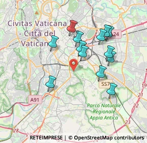 Mappa Via Giovanni Gemelli Careri, 00147 Roma RM, Italia (3.55615)