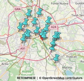 Mappa Via Anzio, 00178 Roma RM, Italia (6.08889)