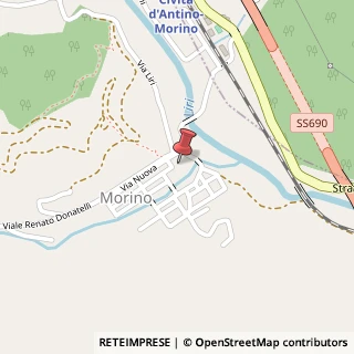Mappa Viale Renato Donatelli, 1, 67050 Morino, L'Aquila (Abruzzo)