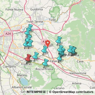 Mappa Via Passo del Mietitore, 00010 Gallicano nel Lazio RM, Italia (7.8235)