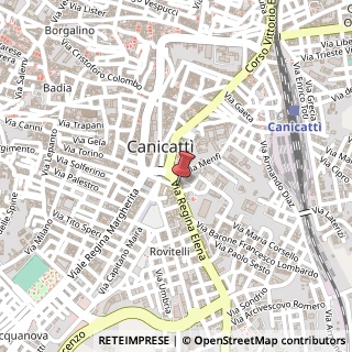 Mappa Via Regina Elena, 1A, 92024 Canicattì, Agrigento (Sicilia)