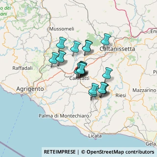 Mappa Via Garilli, 92024 Canicattì AG, Italia (9.6025)