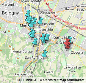 Mappa Via Camillo Oblach, 40141 Bologna BO, Italia (1.53353)