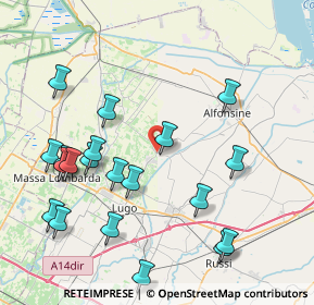 Mappa Via Molino, 48032 Fusignano RA, Italia (9.3635)