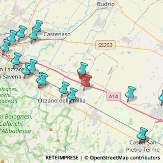 Mappa Via del Lavoro, 40064 Ozzano dell'Emilia BO, Italia (6.2705)