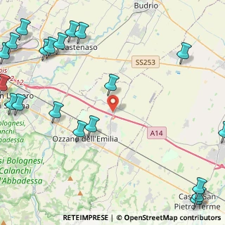 Mappa Via del Lavoro, 40064 Ozzano dell'Emilia BO, Italia (7.0255)