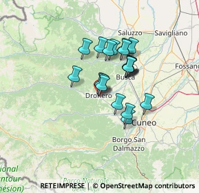 Mappa Via Bisalta, 12025 Dronero CN, Italia (9.936)