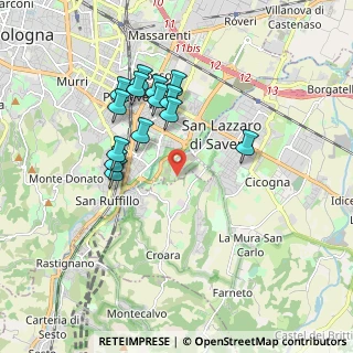 Mappa Via Giulio Gaist, 40139 Bologna BO, Italia (1.70357)