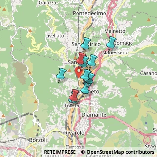Mappa Via al Santuario NS della Guardia 26 G R, 16162 Genova GE, Italia (1.03417)