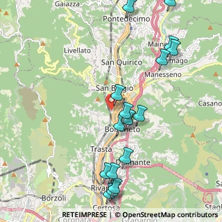 Mappa Via al Santuario NS della Guardia 26 G R, 16162 Genova GE, Italia (2.38941)