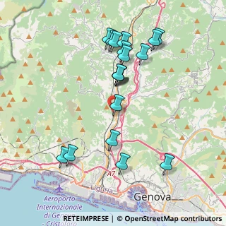 Mappa Via al Santuario NS della Guardia 26 G R, 16162 Genova GE, Italia (3.98421)