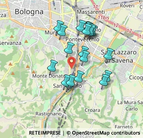 Mappa Via Bruno Mugellini, 40141 Bologna BO, Italia (1.5365)