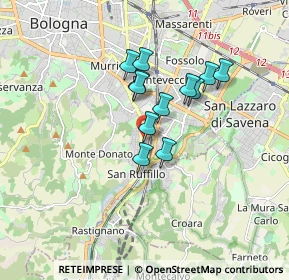 Mappa Via Bruno Mugellini, 40141 Bologna BO, Italia (1.28667)