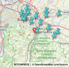 Mappa Via Bruno Mugellini, 40141 Bologna BO, Italia (3.825)