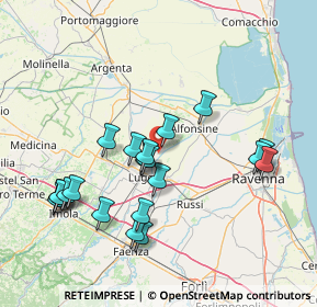 Mappa Via Pero, 48032 Fusignano RA, Italia (15.4255)