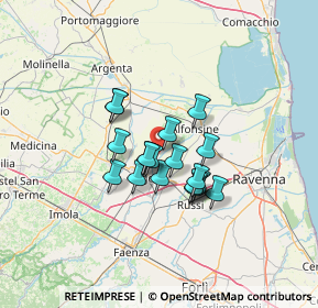 Mappa Via Pero, 48032 Fusignano RA, Italia (9.28211)