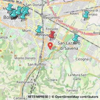 Mappa Via Bezzecca, 40139 Bologna BO, Italia (3.59867)