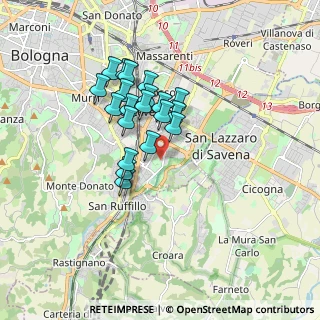 Mappa Via Bezzecca, 40139 Bologna BO, Italia (1.394)