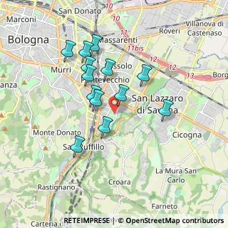 Mappa Via Bezzecca, 40139 Bologna BO, Italia (1.58615)